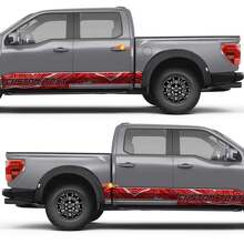 Topographisches Kartenmuster Seitentüren Schweller Vinylaufkleber Sticker für Ford F-150 3