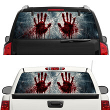 Zombiehände Aufkleber mit zerbrochenem Glas für Heckscheibe oder Heckklappe von Pick-up Trucks und SUVs_2