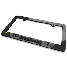 Drag Racing in my heart Black Grey Acrylic License Plate Frame 2