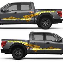Geometric Sharp Line Side Door Rear Fender Vinyl Decal Sticker for Ford F-150 3