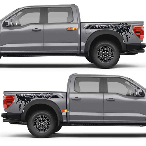 Mud Splash individuelles hinteres Seiten-Vinylaufkleber-Kit für Musclecar F-150