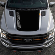 Custom Text Pickup Central Hood Graphics Vinyl Decal for Ford F-150 Tremor 4