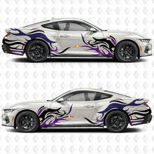 Abstrakte Grafik Seiten Türen Kotflügel Vinyl Aufkleber Sticker für Ford Mustang 2