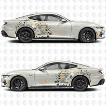 Street Graffiti Stil Seitentüren Heckkotflügel Vinylaufkleber Sticker für Ford Mustang 3