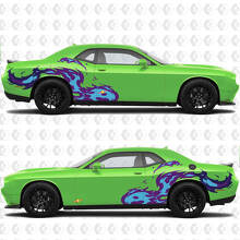 Tongues Of Flame Seitentüren Heckkotflügel Vinyl-Aufkleber Sticker für Dodge Challenger 3