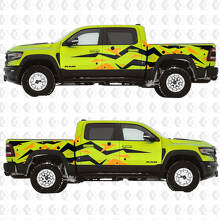 Geometrisches abstraktes Grafikseiten-Vinylset für Dodge RAM 1500 TRX_2