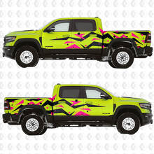 Geometrisches abstraktes Grafikseiten-Vinylset für Dodge RAM 1500 TRX_3