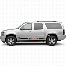 Karierte Rennsport-Tür- und Schweller-Vinylstreifen für Chevrolet Suburban GMT900 2007-2014_2