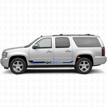 Karierte Rennsport-Tür- und Schweller-Vinylstreifen für Chevrolet Suburban GMT900 2007-2014_3