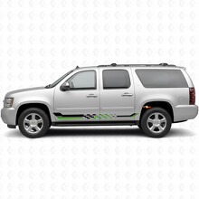 Karierte Rennsport-Tür- und Schweller-Vinylstreifen für Chevrolet Suburban GMT900 2007-2014_4