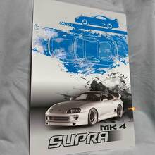 Kundenspezifisches Supra glänzendes Acryl-Garagenwandkunst-Panel für Toyota Supra Fans 3