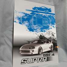 Kundenspezifisches Supra glänzendes Acryl-Garagenwandkunst-Panel für Toyota Supra Fans_3