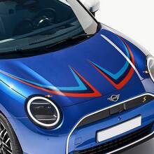 M Farben Seitentüren Motorhaube und Stoßstange Streifen Grafiken Decal Aufkleber für Mini Cooper 2