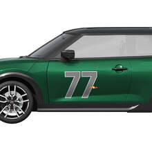 77 Logo Racing Grafik Seiten Tür Vinyl Aufkleber Decal für Mini Cooper S 2