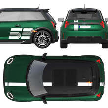52 Victory Edition Vollsatz Streifen Vinyl-Aufkleber für Mini Cooper S_3