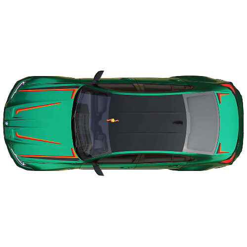 M Performance Motorhauben-Kofferraum-Seitenstreifen Vinylaufkleber für BMW M3 G80 1