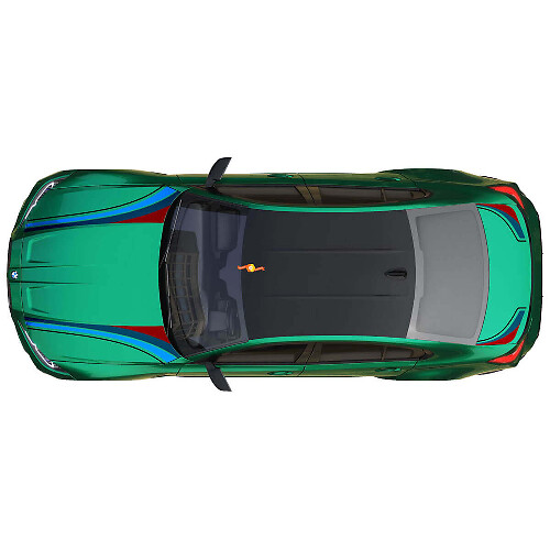 M Performance Motorhaube Kofferraum Streifen Vinylaufkleber 3 für BMW M3 G80 1