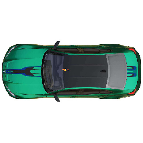M Performance Abstract Grafik Motorhaube Kofferraum Streifen Vinyl Aufkleber für BMW M3 G80 1