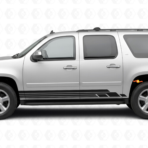Mehrlagige Lichtleisten Tür- & Schwellerstreifen aus Vinyl für Chevrolet Suburban GMT900 2007-2014