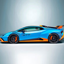 Karierte Racing-Tür-Front Kotflügel Vinyl-Aufkleber Sticker für Lamborghini Huracan STO 2