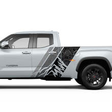 Vinage Mountains Topographische Stil Streifen Aufkleber Für Die Hintertür Seitenverkleidung Für Toyota Tundra CrewMax 2