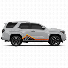 Mountains Vintage-Stil Streifen Grafik Schweller Tür Seiten Vinyl Aufkleber Decal Für Toyota 4Runner 6. Generation 2
