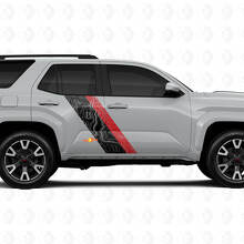 Topographische Kartenstil Türseitige Streifen Vinylaufkleber Decal Für Toyota 4Runner 6. Gen 2