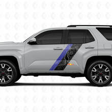Topographische Kartenstil Türseitige Streifen Vinylaufkleber Decal Für Toyota 4Runner 6. Gen 5