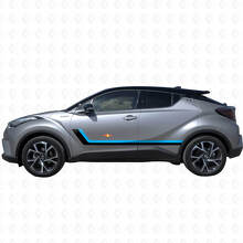 Twin-Stripes-Tür-Seiten-Vinylaufkleber für Toyota C-HR 2014 2