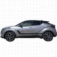 Twin-Stripes-Tür-Seiten-Vinylaufkleber für Toyota C-HR 2014 3