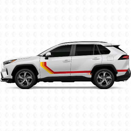 Haritage Vintage Seitenstreifen Vinylaufkleber decal für Toyota RAV4 2025 1