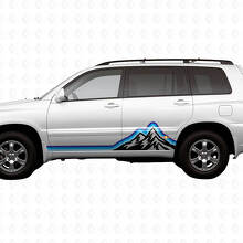 Mountains Vintage Style Grafik Seitenstreifen Vinylaufkleber Decal Für Toyota Highlander 2006 3