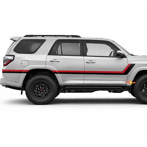 Heritage-Stil Doppelstreifen Seitenaufkleber Aufkleber Für Toyota 4Runner 2009-2024 1
