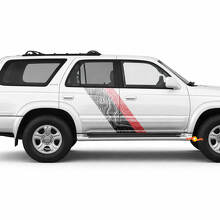 Topographischer Kartenstil Zwillingsstreifen Seitenaufkleber Vinyl Decal für Toyota 4Runner 1995-2002 2