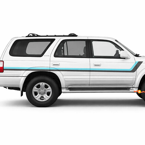 Heritage-Stil Twin Stripes Seiten-Vinylaufkleber Decal für Toyota 4Runner 1995-2002