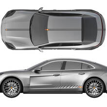 Rennstreifen Seiten Motorhaube Dach Kofferraum Vinyl-Aufkleber-Set Für Porsche Panamera 2