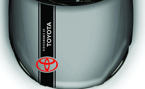 Performance von Toyota Haubenstreifen Vinyl-Aufkleber für Toyota Fahrzeuge