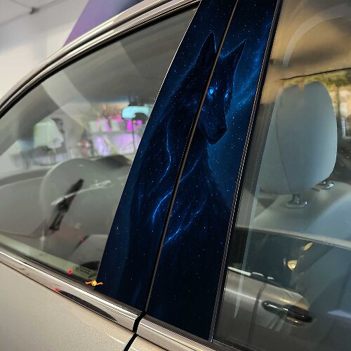 Galactic Wolf Stil Säulentüren Vinyl-Aufkleber