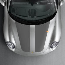 Breite Doppelte Rennstreifen Motorhauben-Vinyl-Aufkleber-Kit Für Porsche 911 996 997 Carrera 2