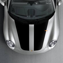 Breite Doppelte Rennstreifen Motorhauben-Vinyl-Aufkleber-Kit Für Porsche 911 996 997 Carrera 3