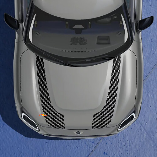 Twin Racing Seitenhauben-Streifen Aufkleber für Mini Cooper Countryman 1