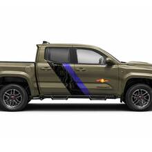 Topografische Karte Stil Zwillingsstreifen Seiten Vinyl Aufkleber Decal Für Tacoma 2023+ 3