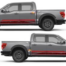 Schriftzug Grafikstreifen Tür Seiten Vinylaufkleber Aufkleber Grafik für Ford F150 Raptor 3