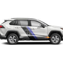 Topographische Karte Stil Türseitenstreifen Vinylaufkleber Dekor für Toyota RAV4 2019-2025 2