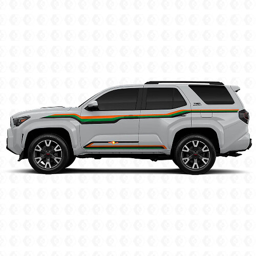 Techno Style Gebogene Linien Seitliche Vinylaufkleber Decal für Toyota 4Runner