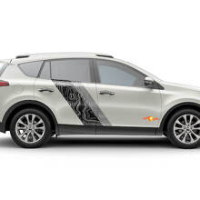 Topografische Karten-Stil Türseitenstreifen Vinyl Aufkleber Decal für Toyota RAV4 2013-2018 2