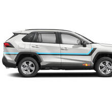 Twin Stripes Türseiten Vinylaufkleber Decal für Toyota RAV4 2019-2025 2