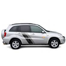 Topografische Kartenstil Tür Seitenstreifen Vinylaufkleber Decal für Toyota RAV4 2000-2005 3