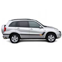 Twin-Stripes Türseiten-Vinylaufkleber Dekor für Toyota RAV4 2000-2005 3