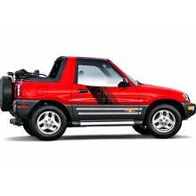 Topografische Kartenstil Türseitstreifen Vinylaufkleber Dekor für Toyota RAV4 1994-2000 2